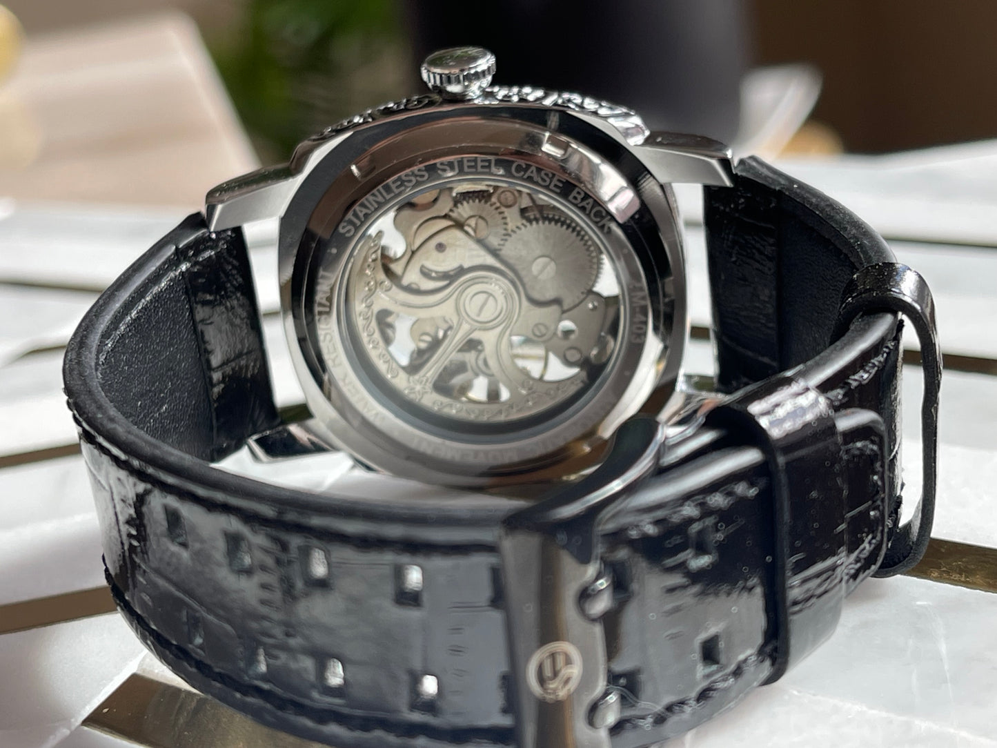 Eternal Skeleton Automatic Men's Watch with Perpetual Rotor Winding