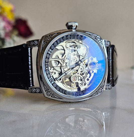 Eternal Skeleton Automatic Men's Watch with Perpetual Rotor Winding