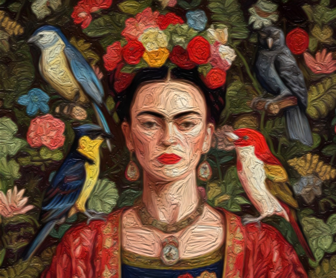 Frida Kahlo empowers women to embrace their individuality, celebrate their heritage, and express themselves authentically and fearlessly in a world that often seeks to stifle creativity and self-expression.